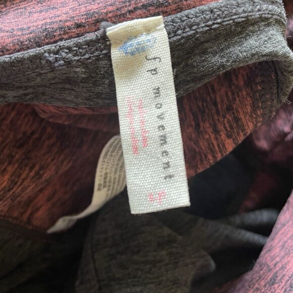 Free People FP Movement Dylan' Colorblock Heather High-Rise Leggings sz S Red - Picture 7 of 16